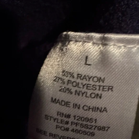 Pink Rose Dog Graphic Sweater L Navy Knit Pullover Cute Cropped Cozy - Picture 5 of 5